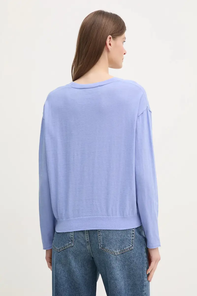 maglione con aggiunta di cachemire colore blu 168660 miniatura 3