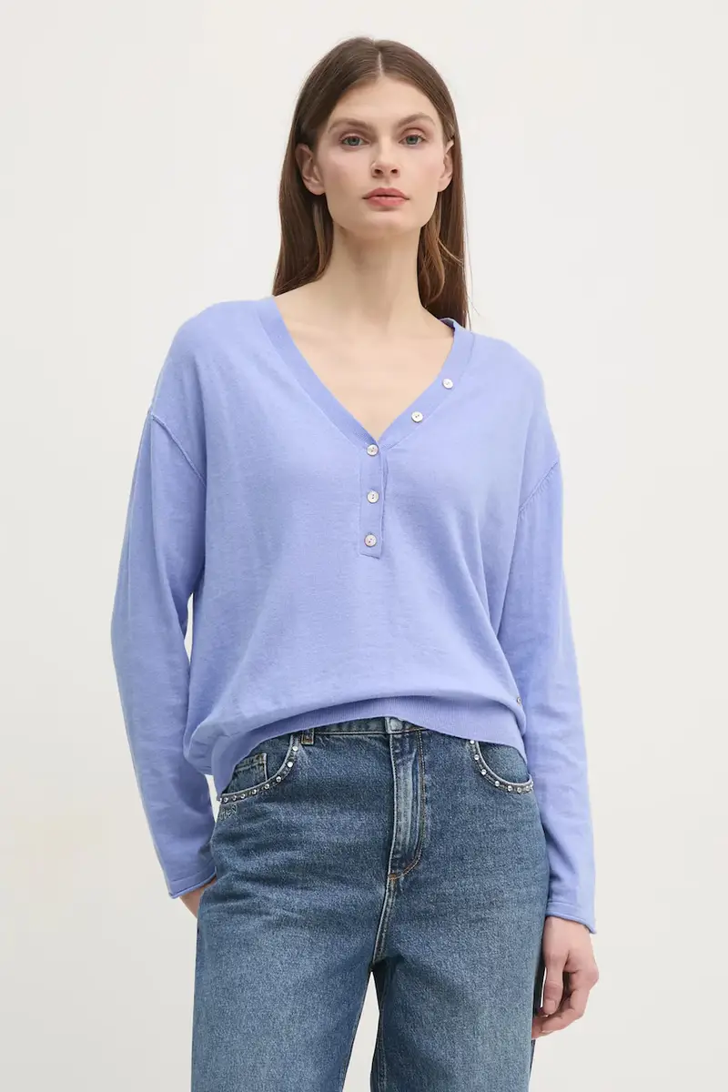 maglione con aggiunta di cachemire colore blu 168660