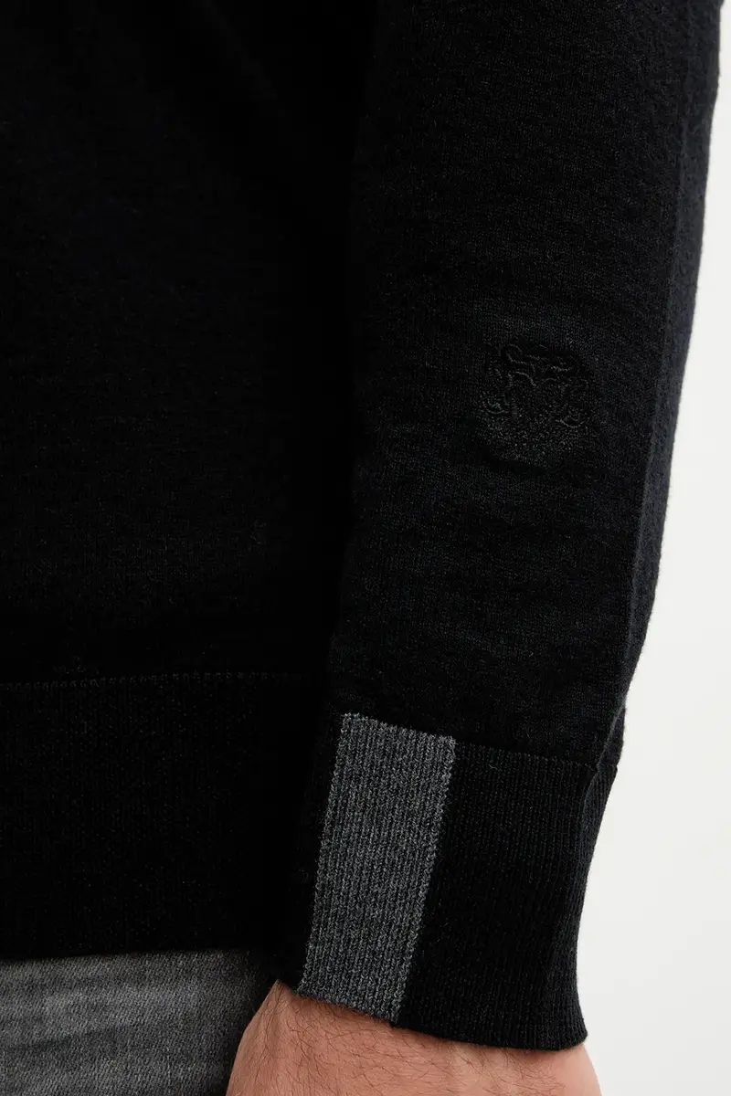 maglione con lana ADAM colore nero 503343 miniatura 5