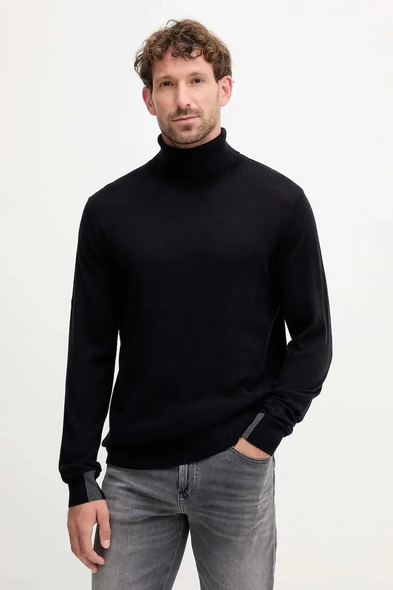 maglione con lana ADAM colore nero 503343