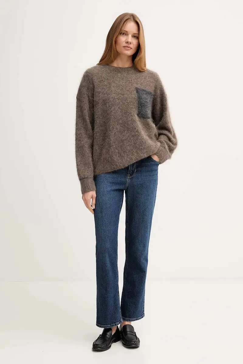 maglione con lana ALILA colore marrone 173800 miniatura 2