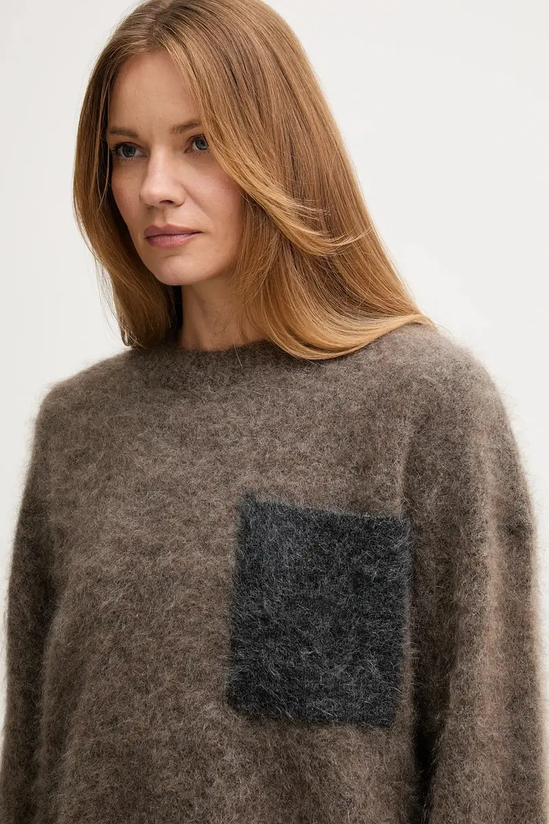 maglione con lana ALILA colore marrone 173800 miniatura 4