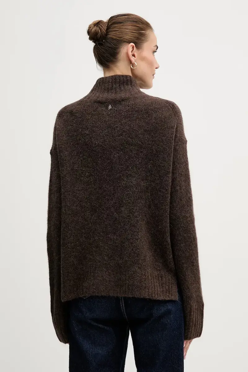 maglione con lana Erim Marrone miniatura 3