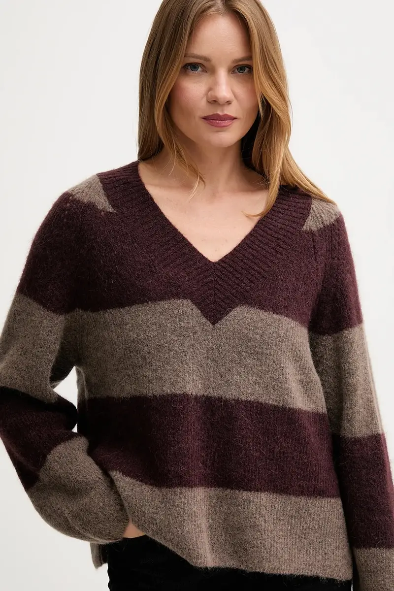 maglione con lana TACI colore granata 173090 miniatura 3