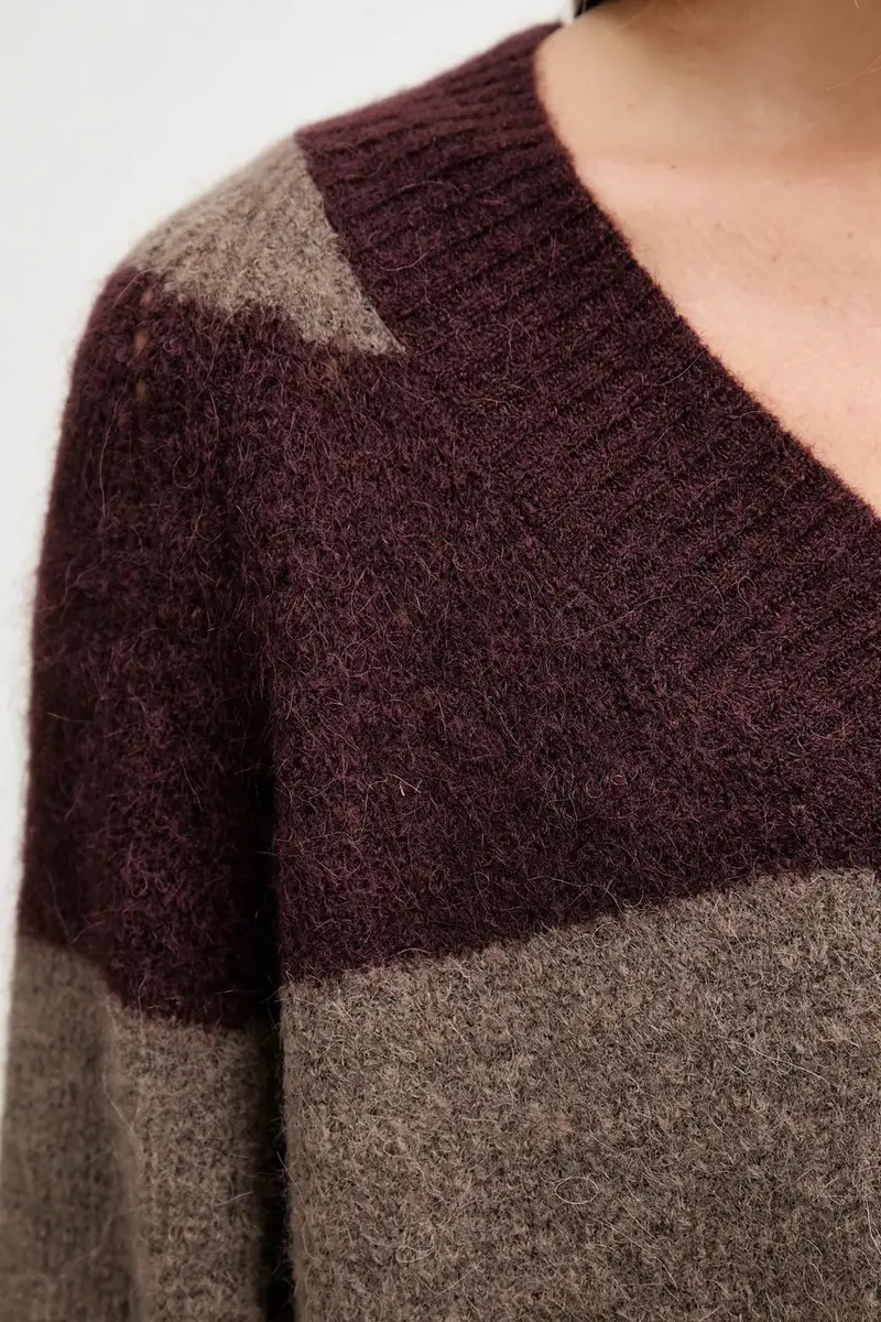 maglione con lana TACI colore granata 173090 miniatura 5