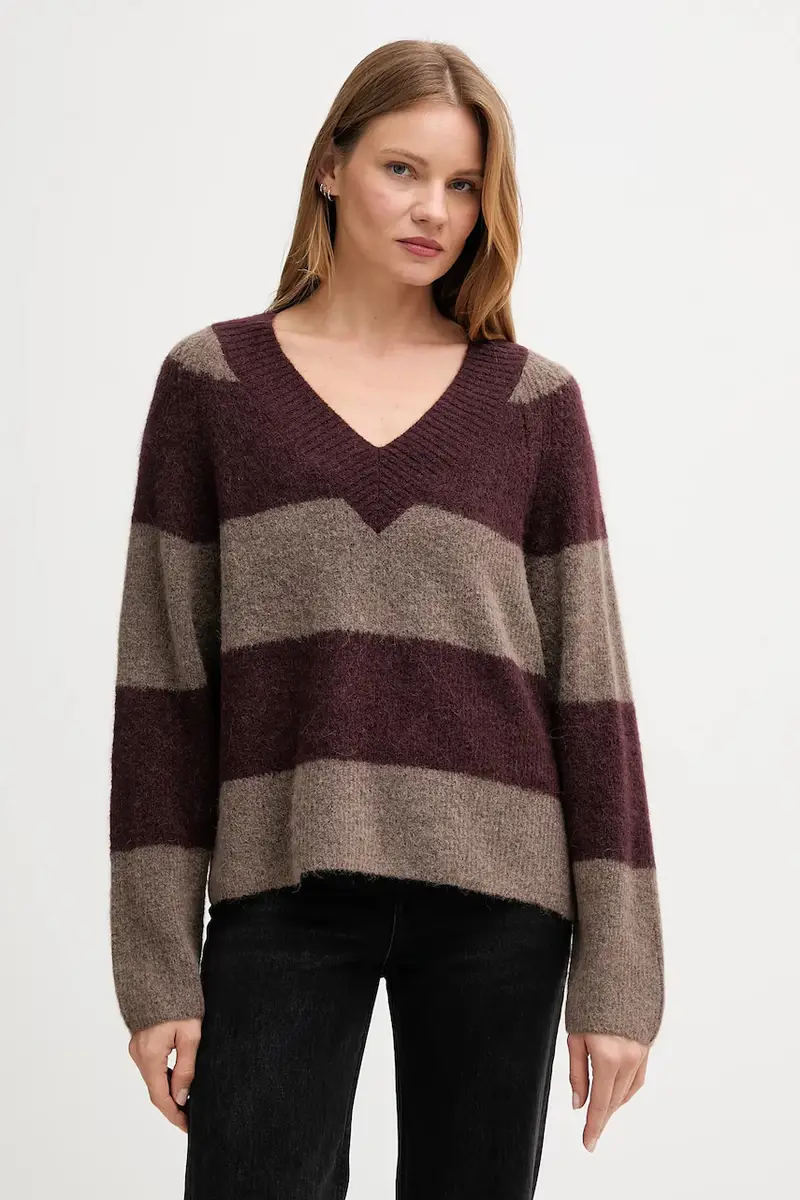 maglione con lana TACI colore granata 173090