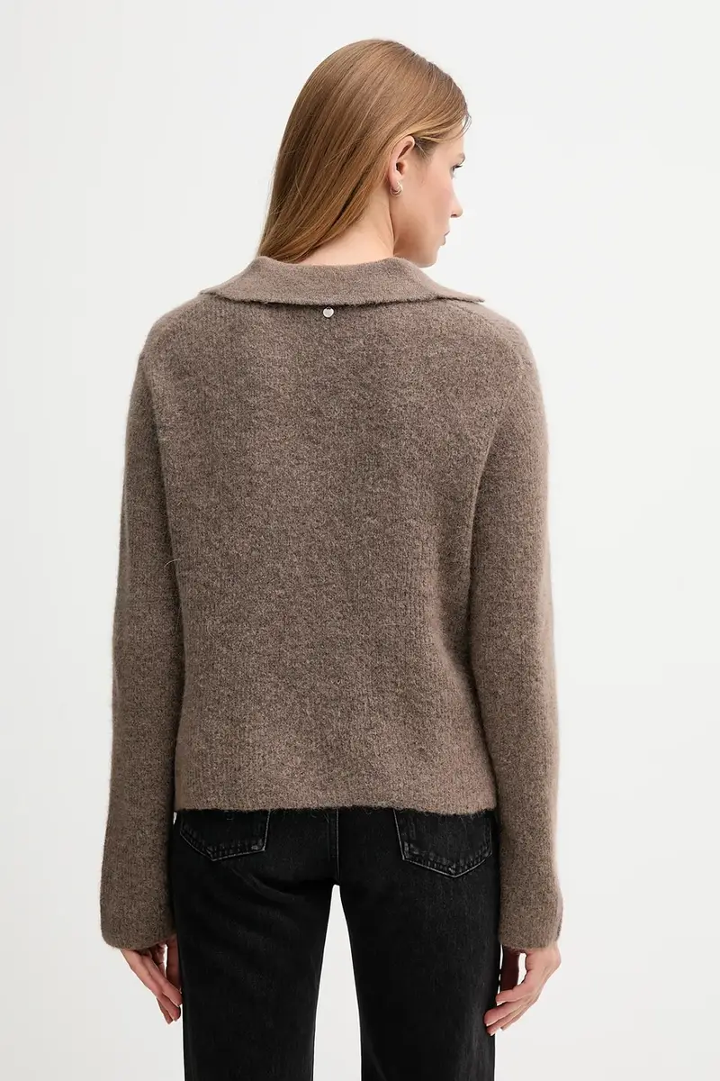 maglione con lana THORA colore marrone 173070 miniatura 3