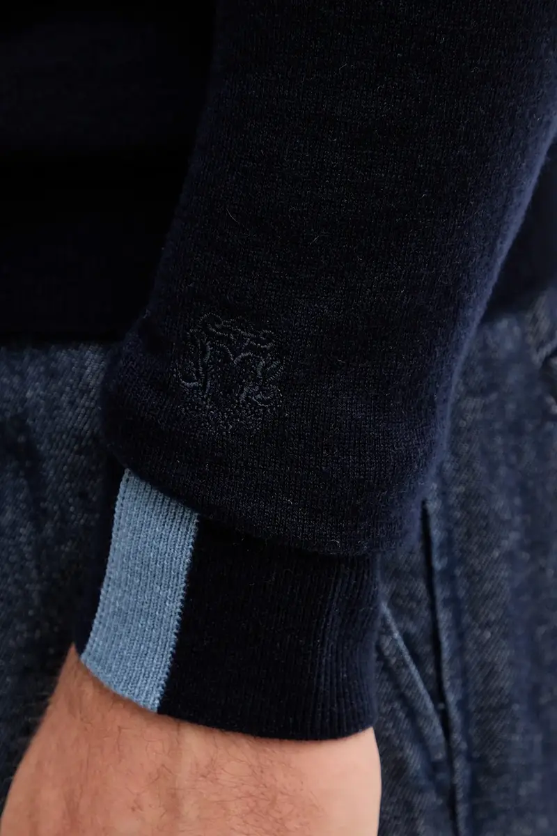 maglione in lana ADAM colore blu navy 503341 miniatura 5