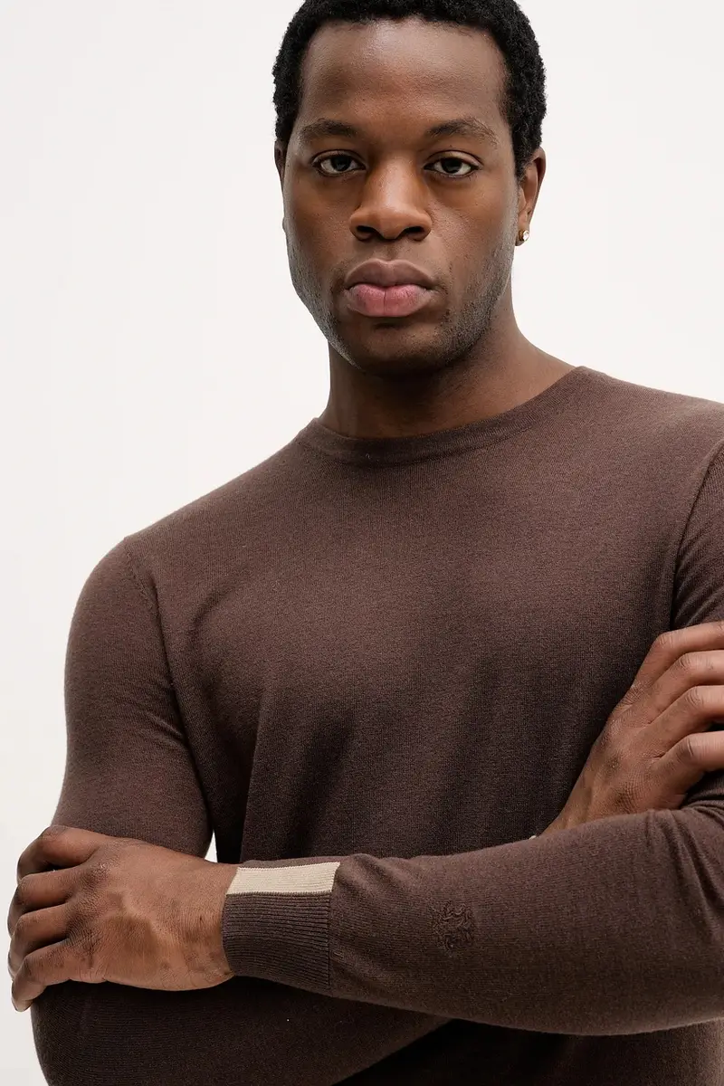 maglione in lana ADAM Marrone miniatura 4