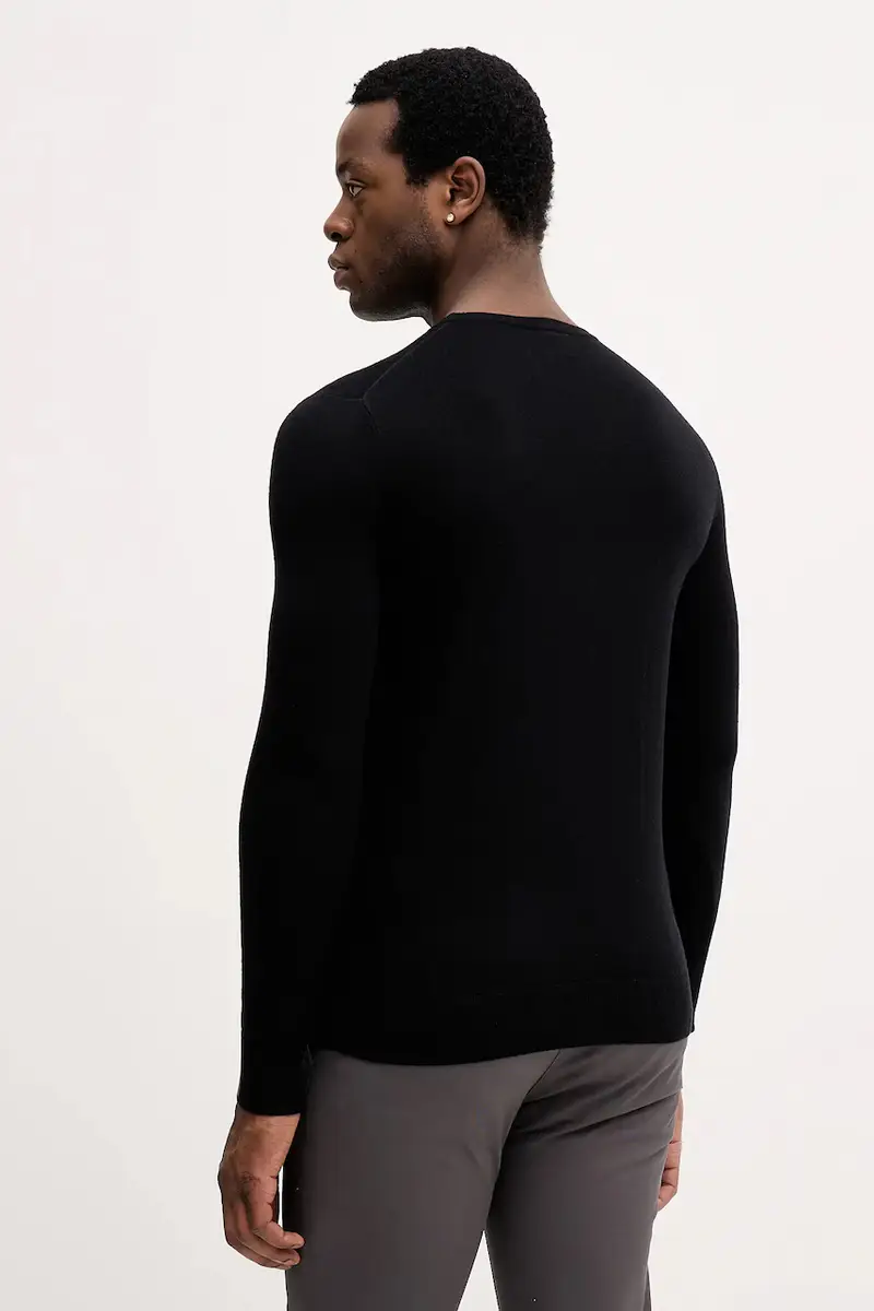 maglione in lana ADAM Nero miniatura 3