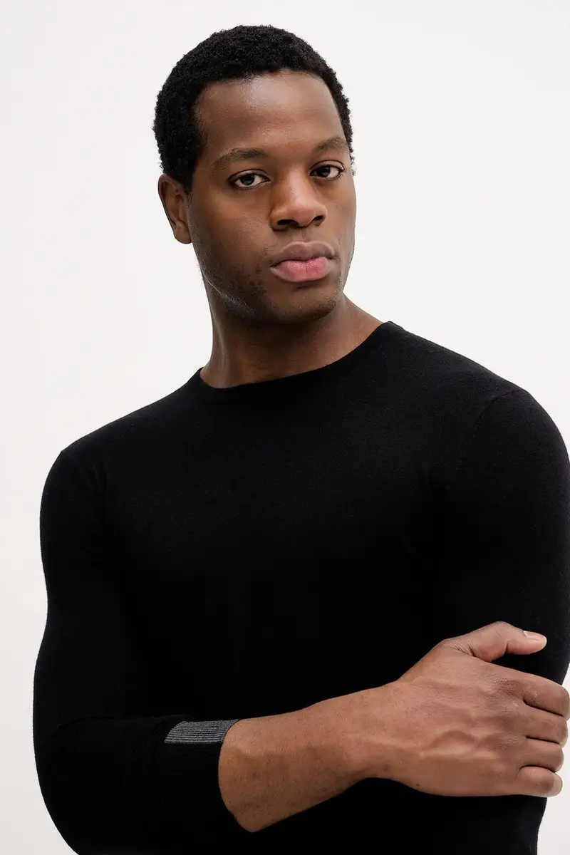 maglione in lana ADAM Nero miniatura 4