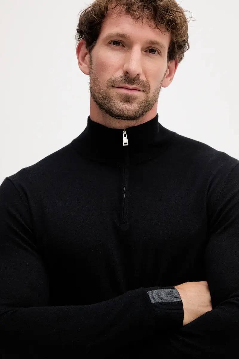 maglione in lana ADAM uomo colore nero 503342 miniatura 4