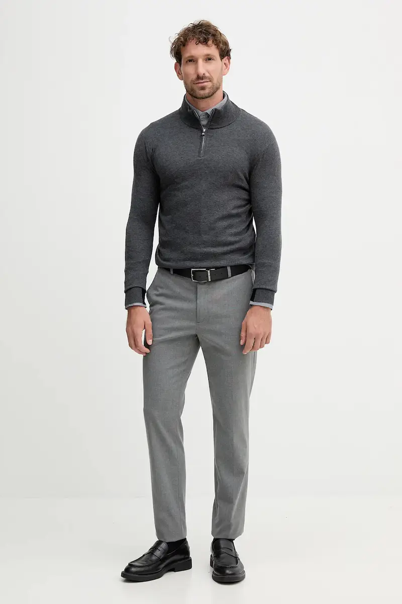 maglione in lana ADAM uomo colore nero 503342 Grigio miniatura 2