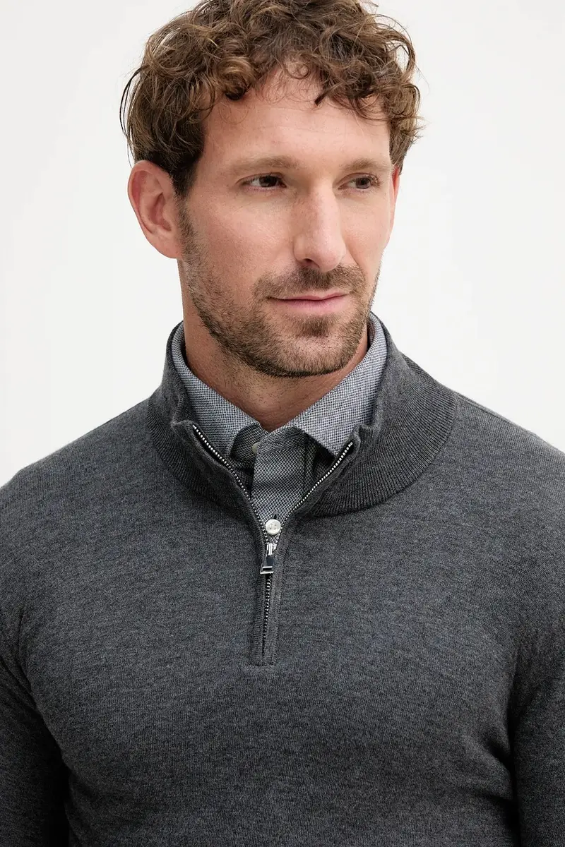 maglione in lana ADAM uomo colore nero 503342 Grigio miniatura 4