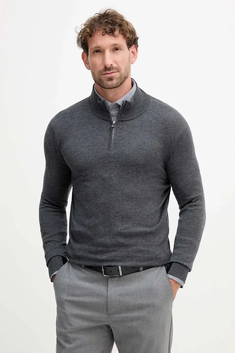 maglione in lana ADAM uomo colore nero 503342 Grigio