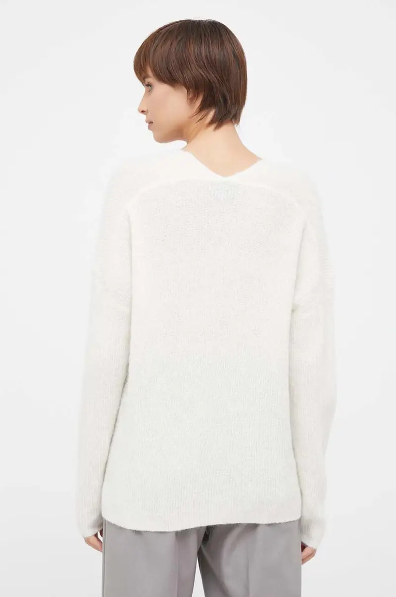 maglione in lana donna Beige miniatura 3