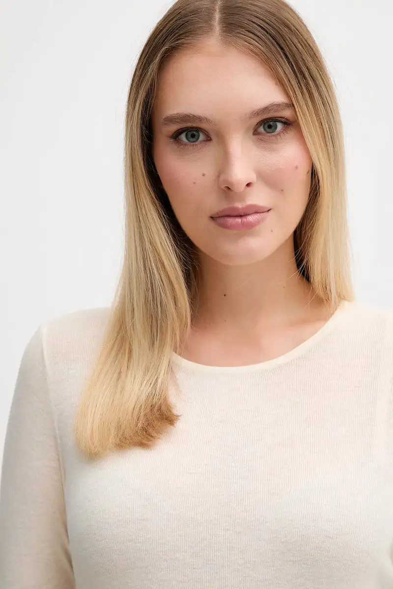 maglione in lana donna colore beige 168080 miniatura 4