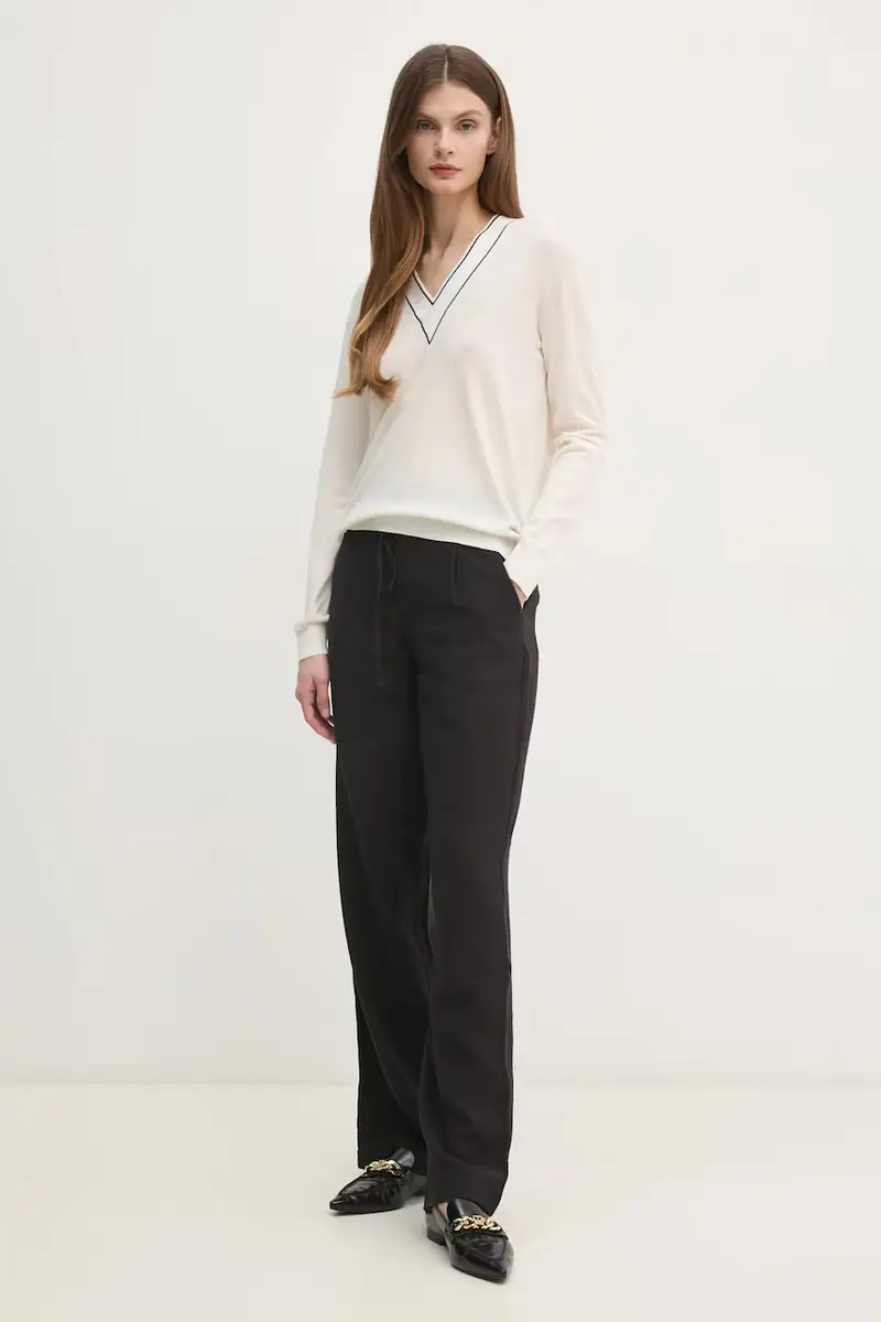 maglione in lana donna colore beige 168690 miniatura 2