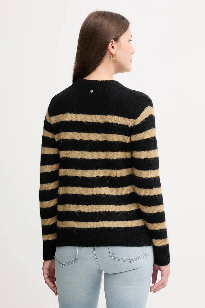 maglione in lana donna colore grigio 165660 Nero miniatura 3