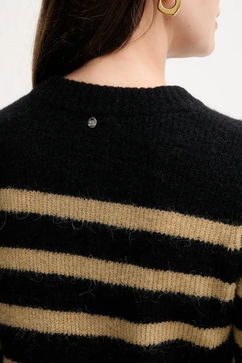 maglione in lana donna colore grigio 165660 Nero miniatura 5