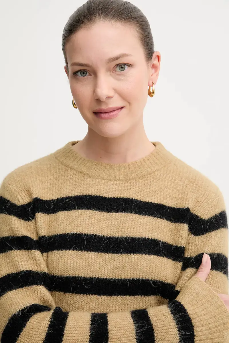 maglione in lana donna colore grigio 165660 Verde miniatura 4