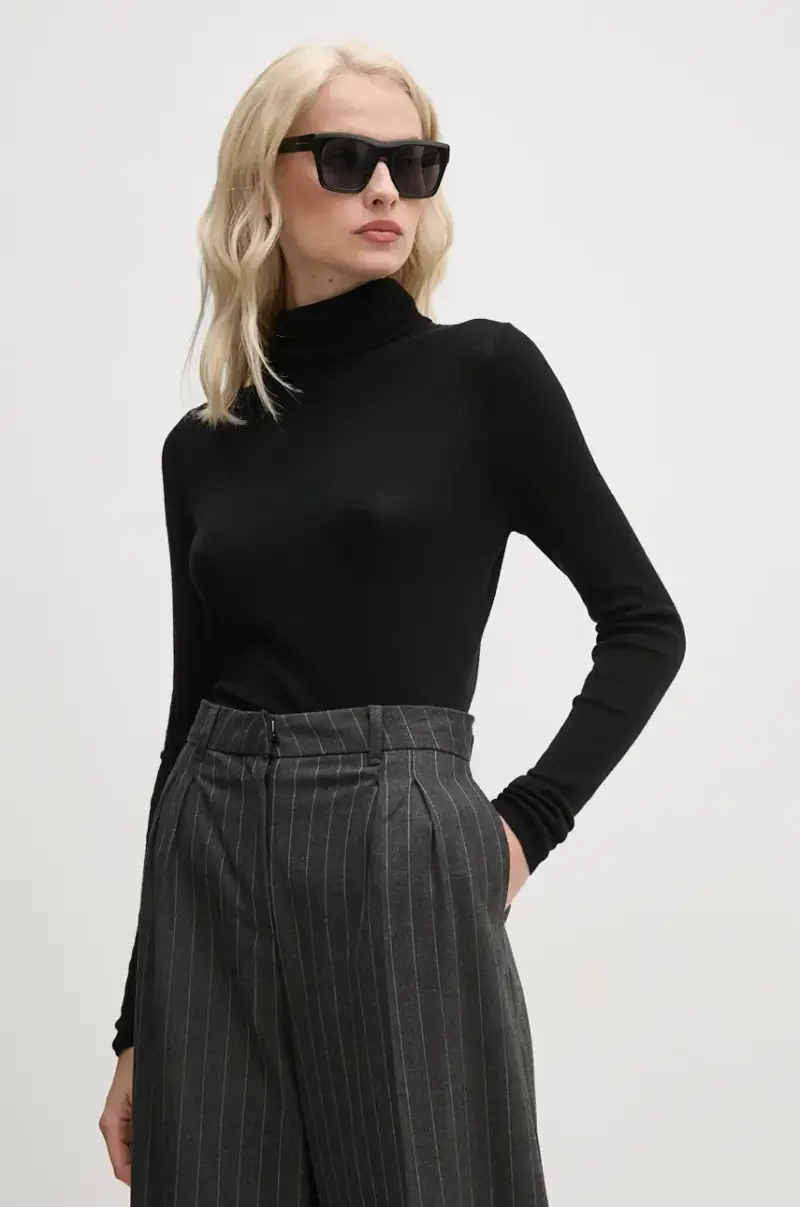 maglione in lana donna colore nero 165910 miniatura 4