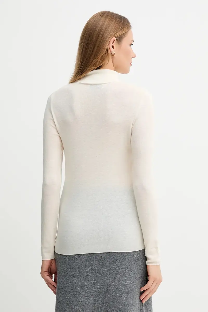 maglione in lana donna colore nero 165910 Beige miniatura 3