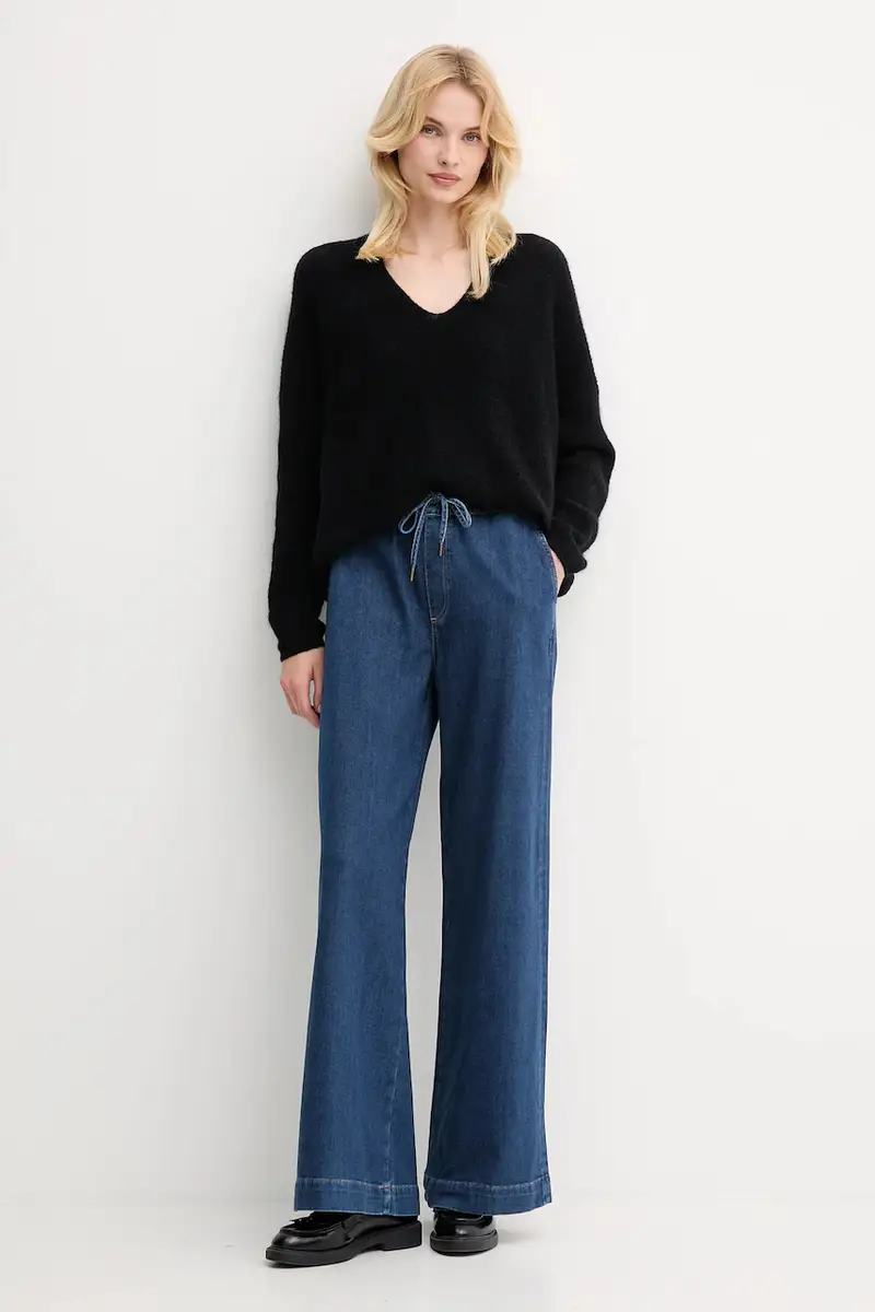 maglione in lana donna colore verde Nero miniatura 2