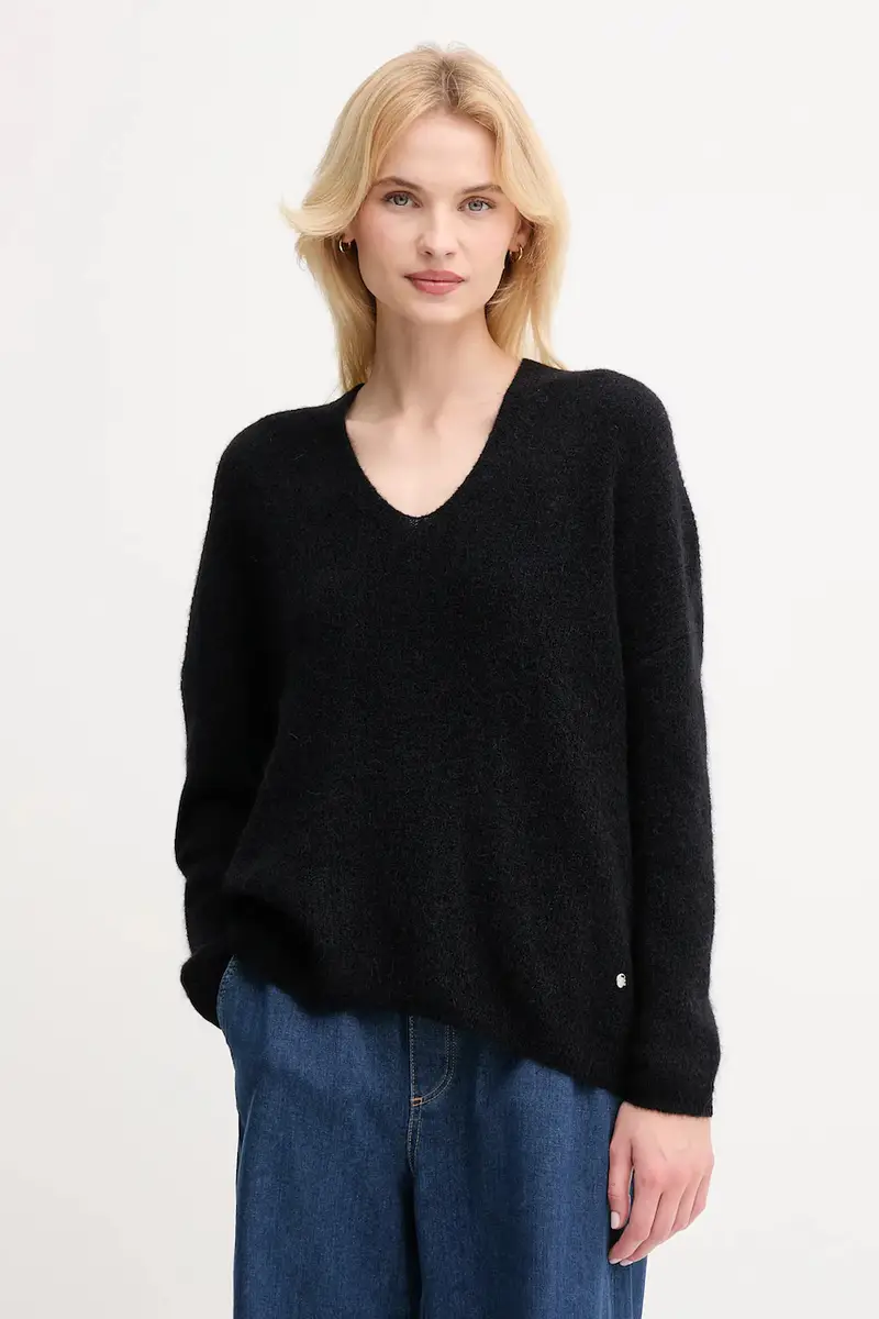 maglione in lana donna colore verde Nero