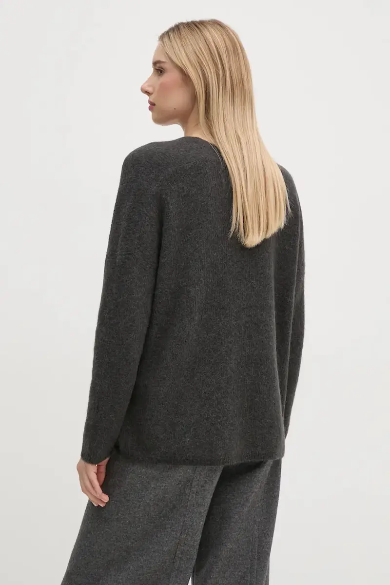 maglione in lana Grigio miniatura 3