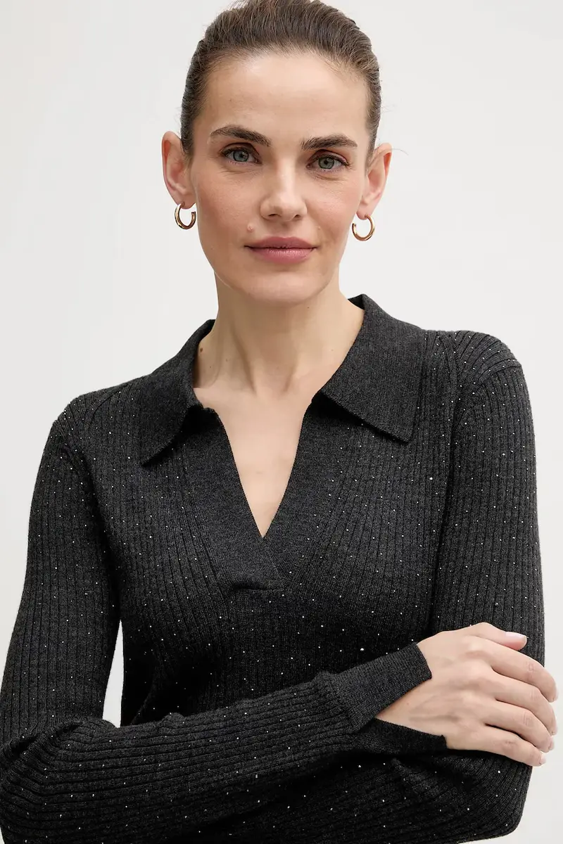 maglione in lana Ronika Grigio miniatura 4