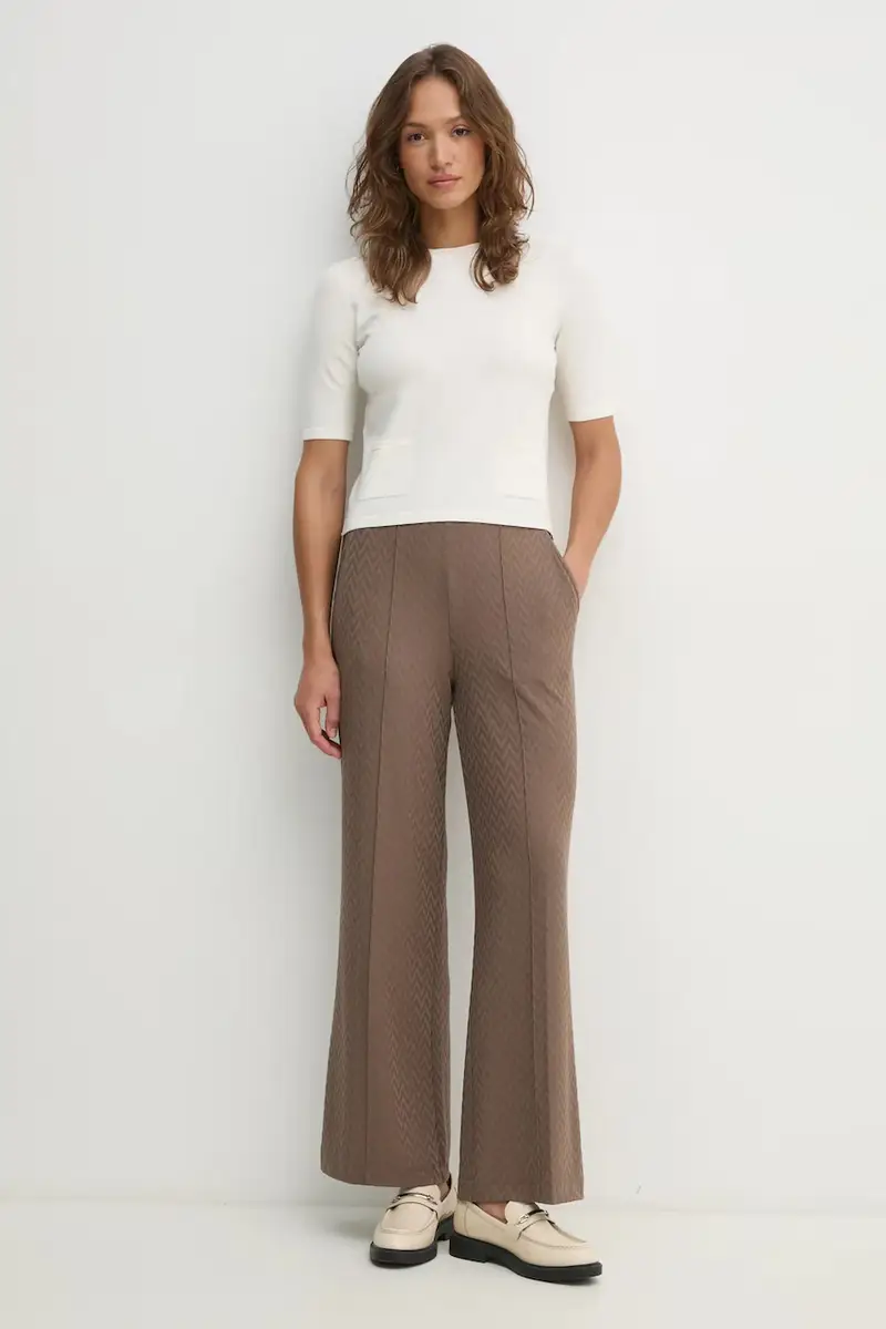 pantaloni donna colore marrone 168610 miniatura 2