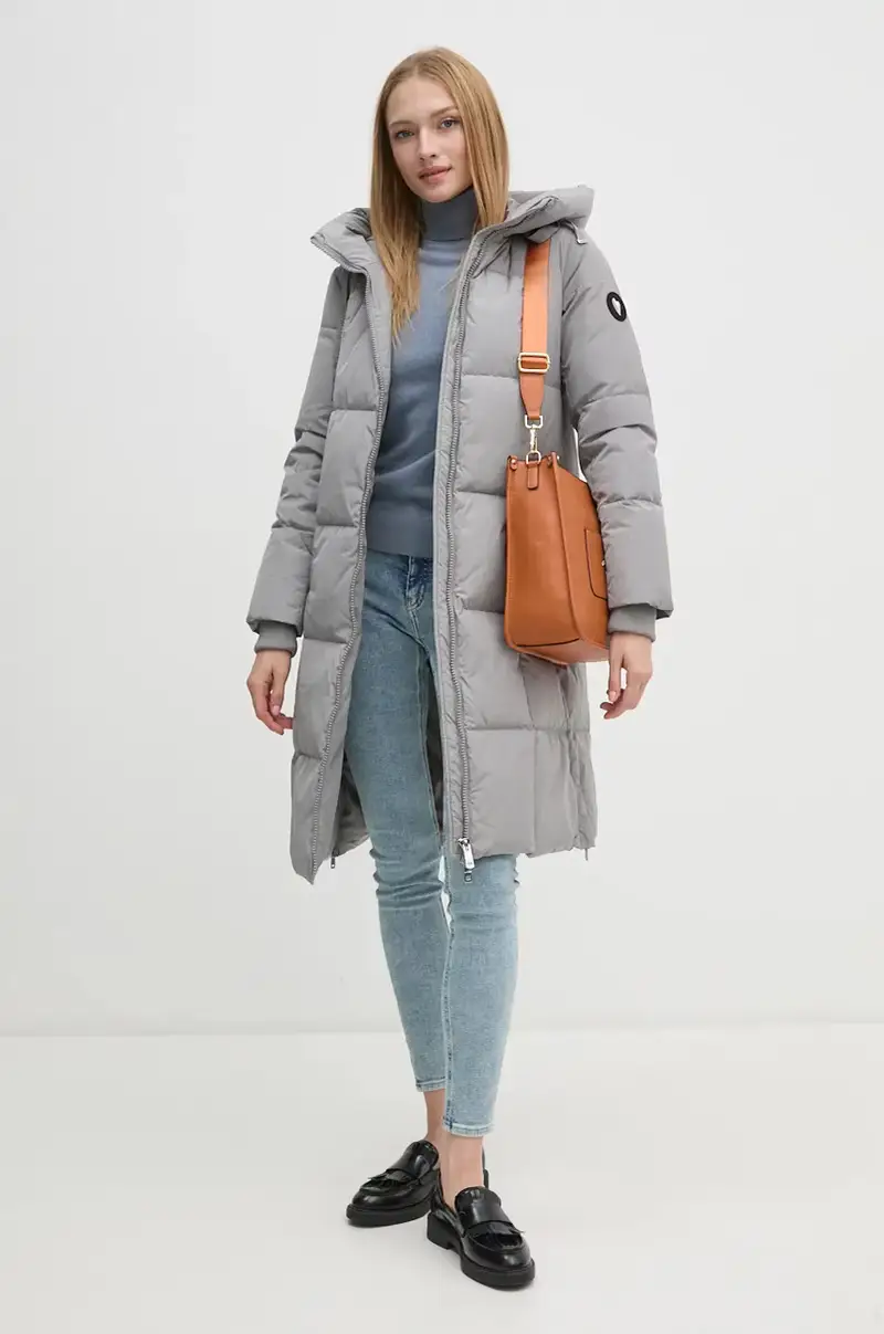 piumino donna colore grigio miniatura 2