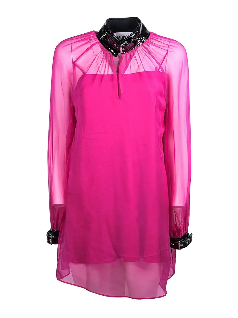 Abito in tessuto tecnico Fucsia