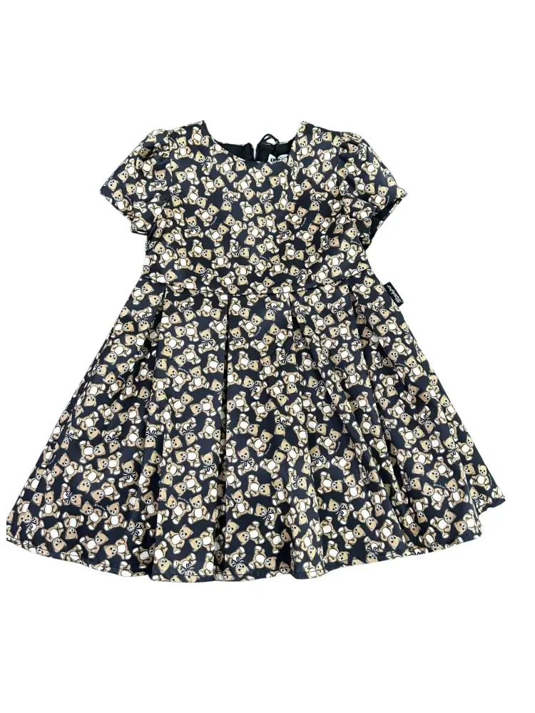 abito infant nero con logo teddy all over