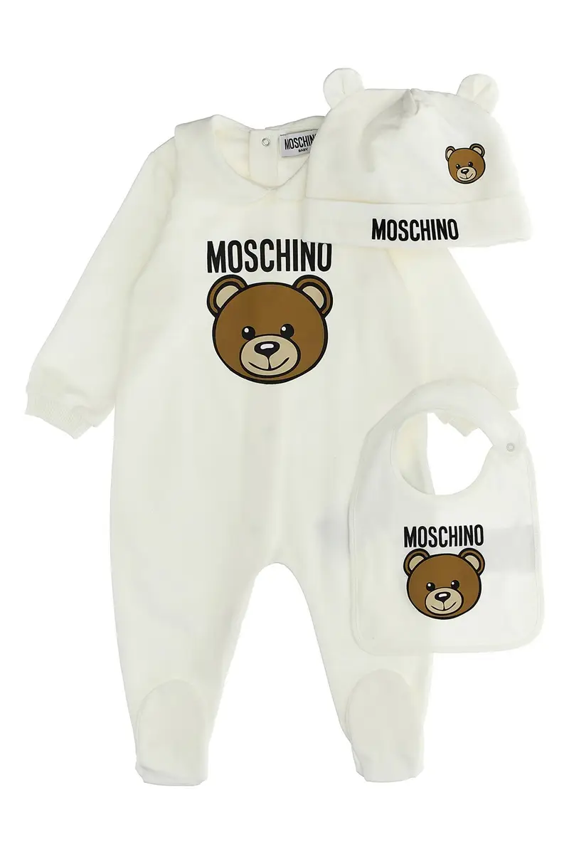 Baby Set Tutina + Berretto + Bavaglino Bianco