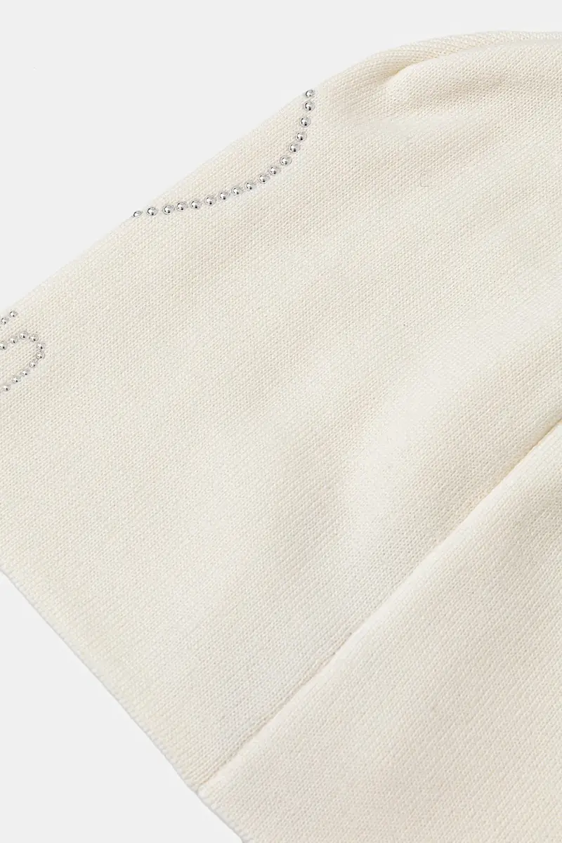 berretto in lana colore beige M3332 65451 miniatura 2