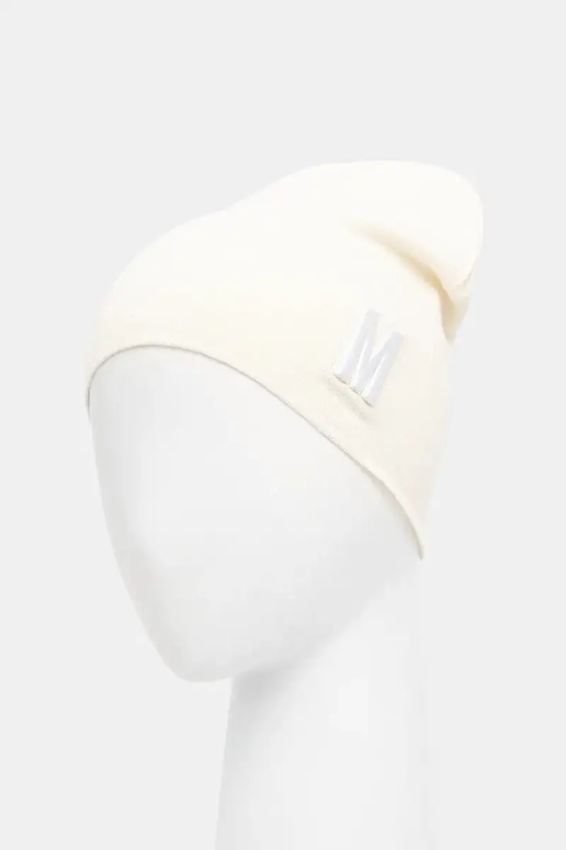 berretto in lana colore beige M5877 60803 miniatura 3