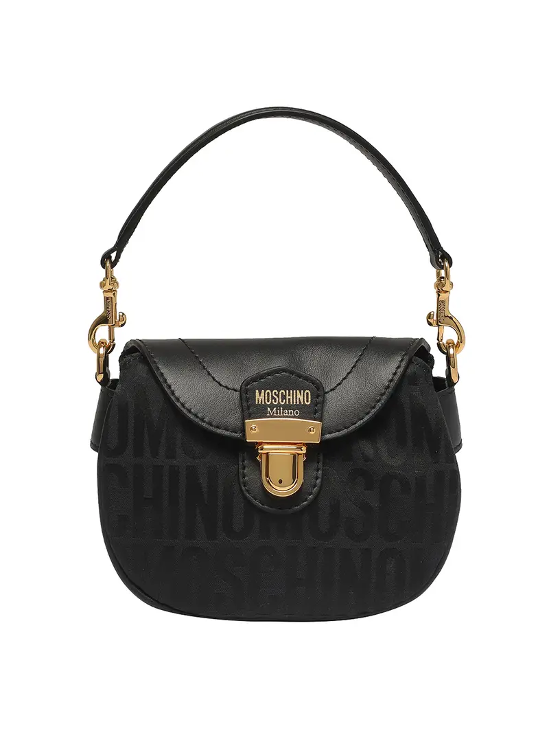 Borsa a spalla con logo All lover Nero