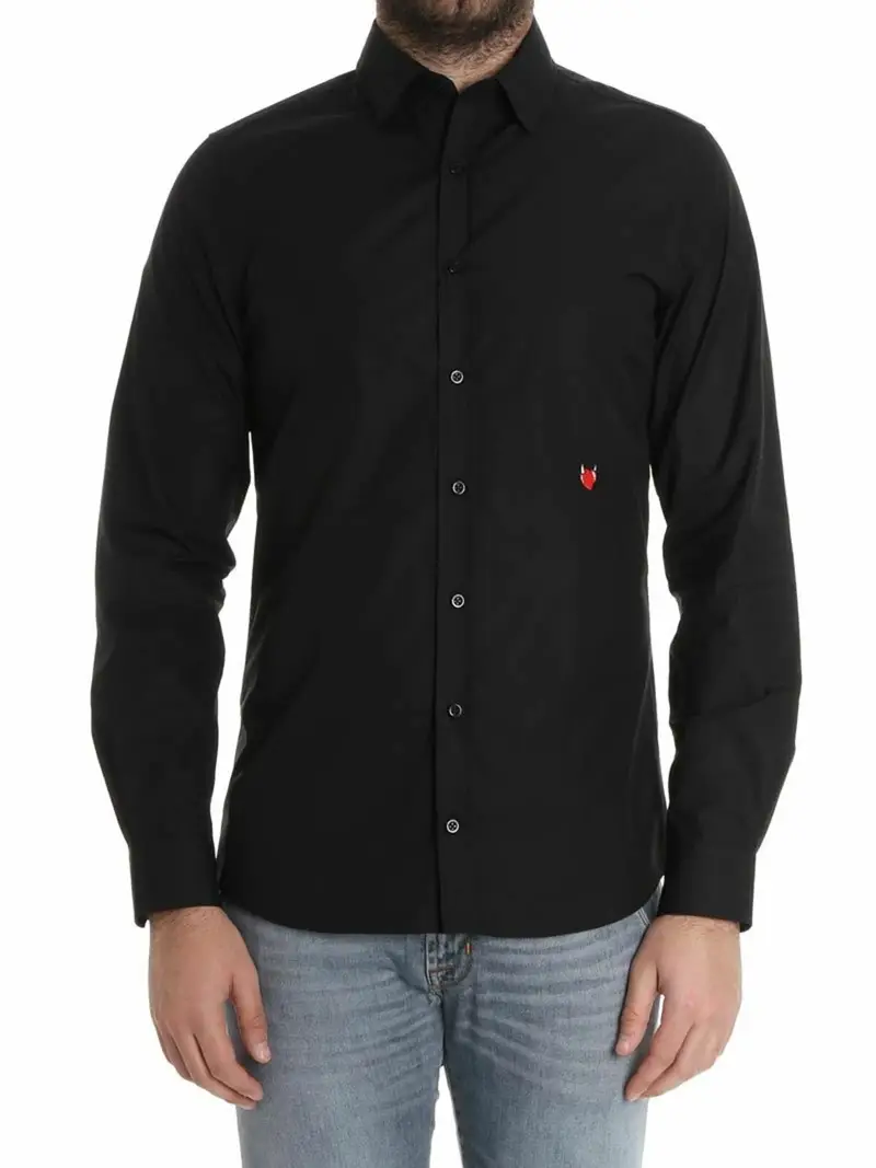 Camicia cuore Nero