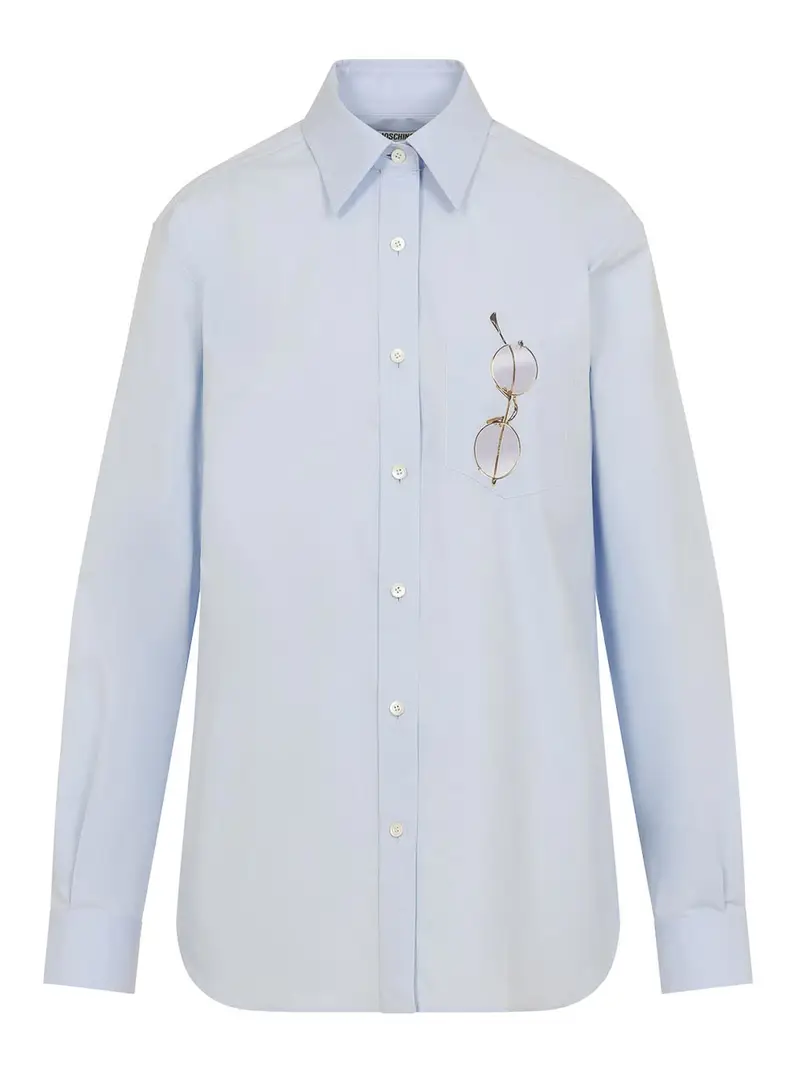 Camicia in cotone Azzurro