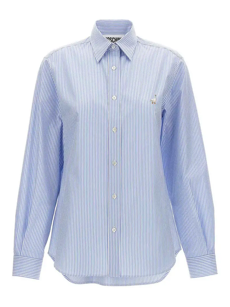 Camicia ricamata Azzurro