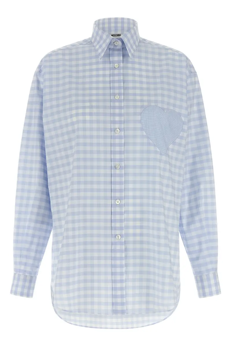 Camicia Vichy Heart Azzurro