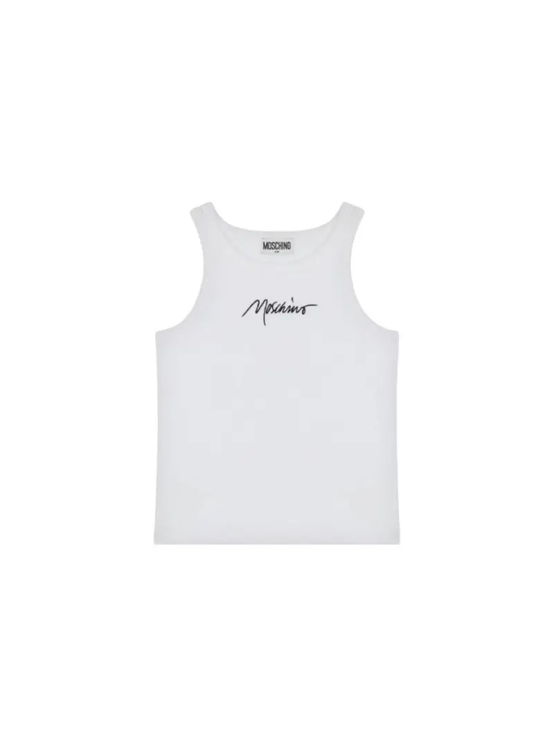 Canotta Bambina Moschino HDM06M_LBA39 WHITE