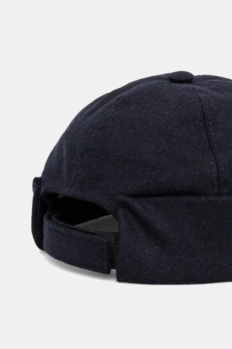 cappello in lana colore blu navy M5864 60802 miniatura 3