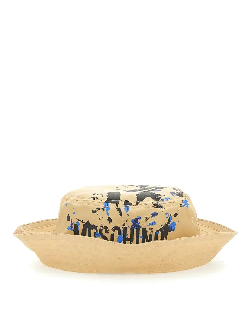 Cappello stile pescatore Con Logo Beige