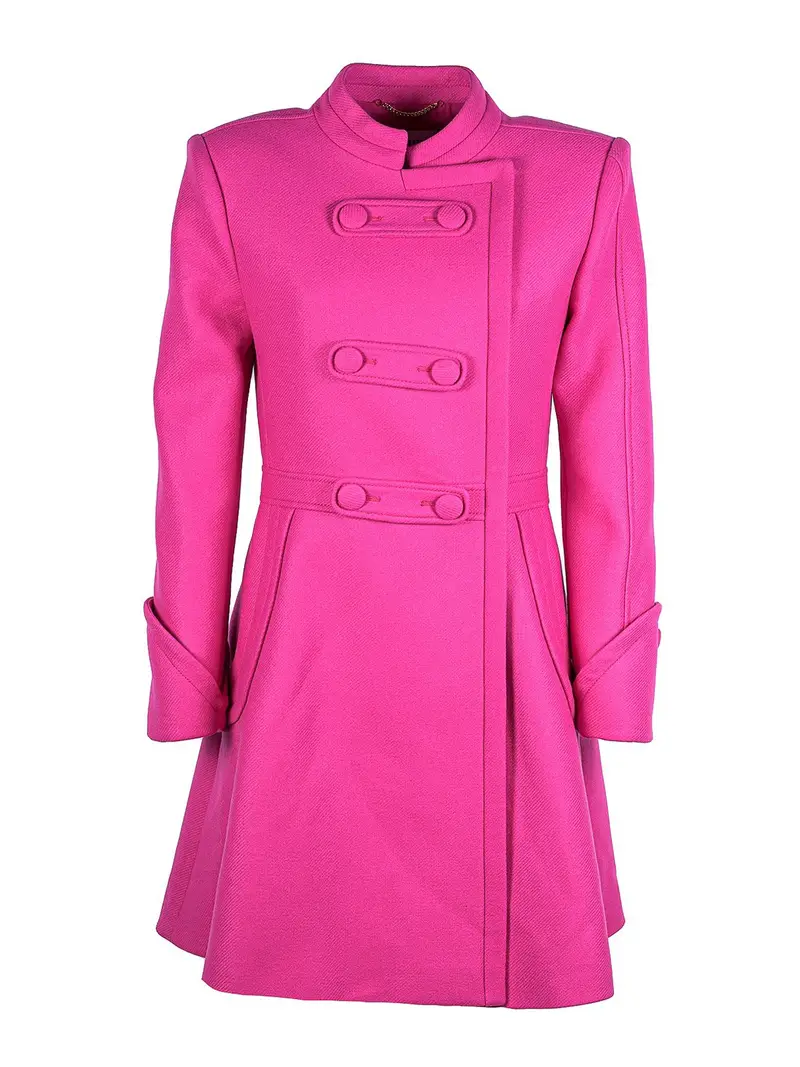 Cappotto in misto lana Fucsia