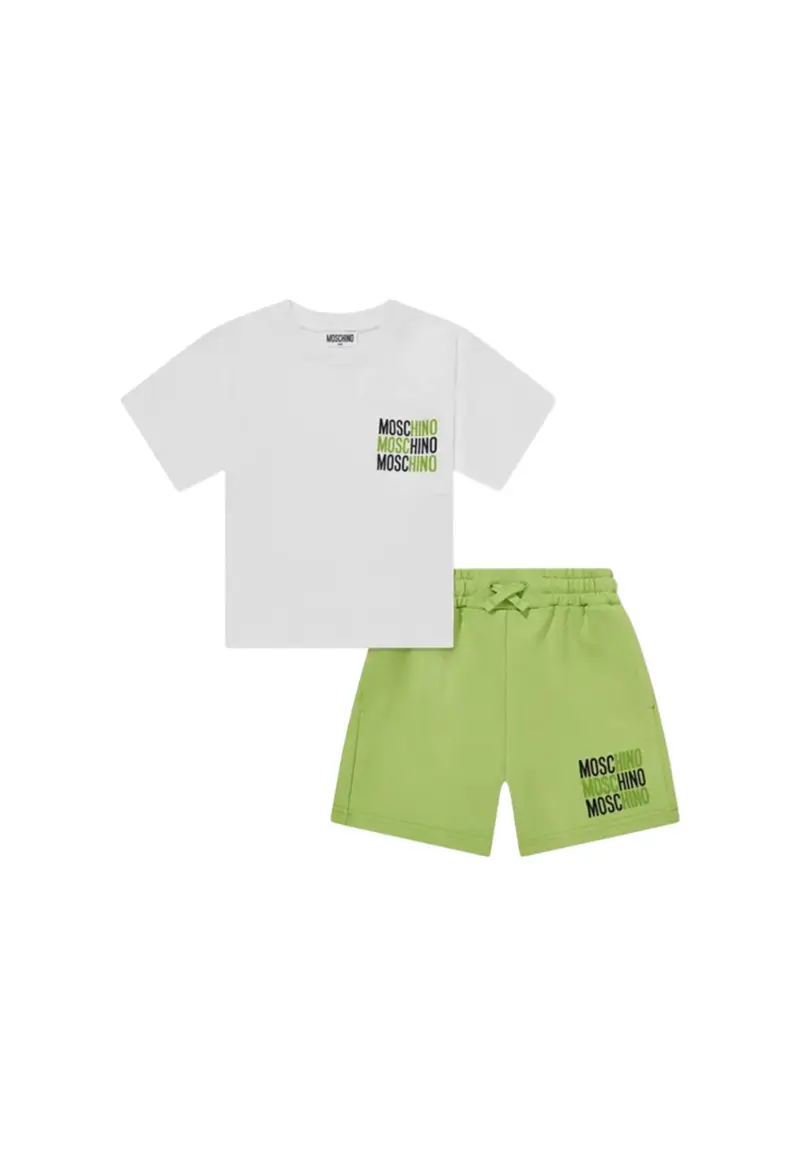 Completo Bambino Moschino HMG00R_LIME MULTIPLE