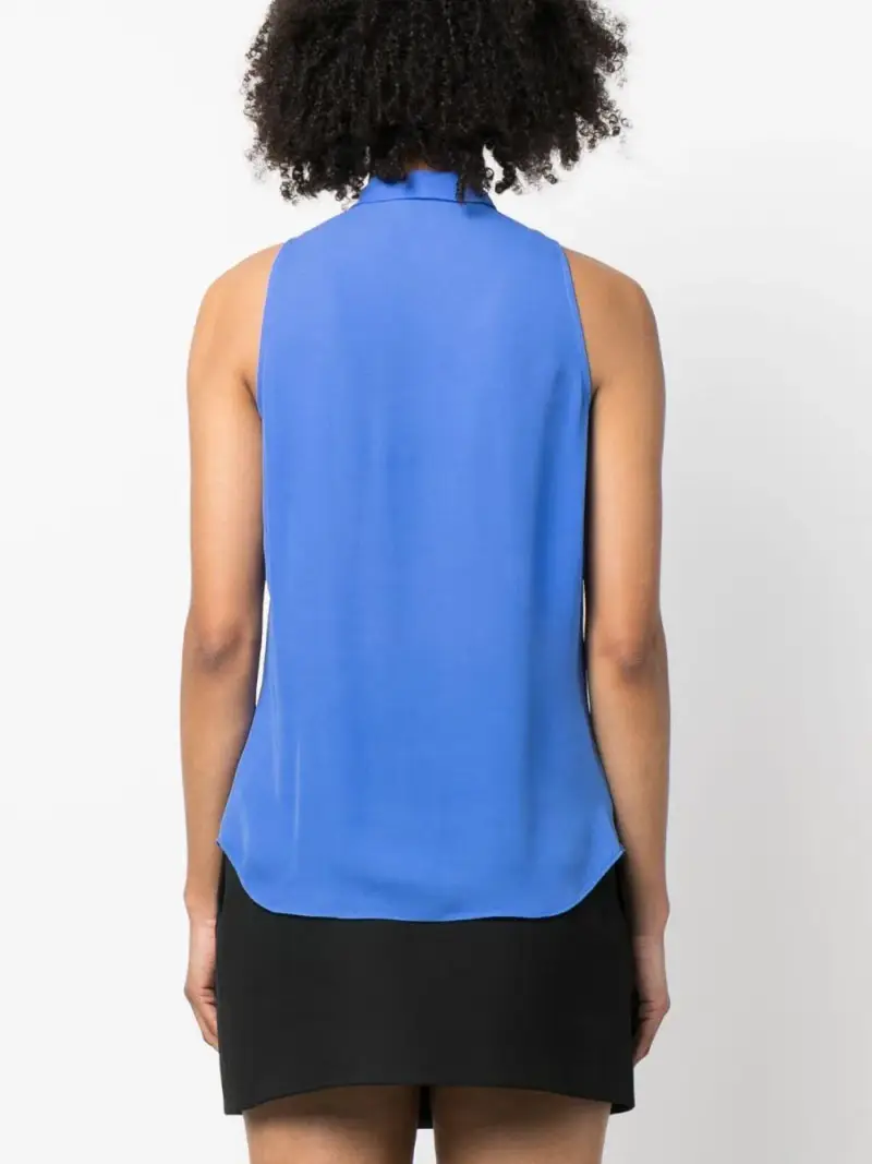 Camicia bluette bottoni teddy seta miniatura 3