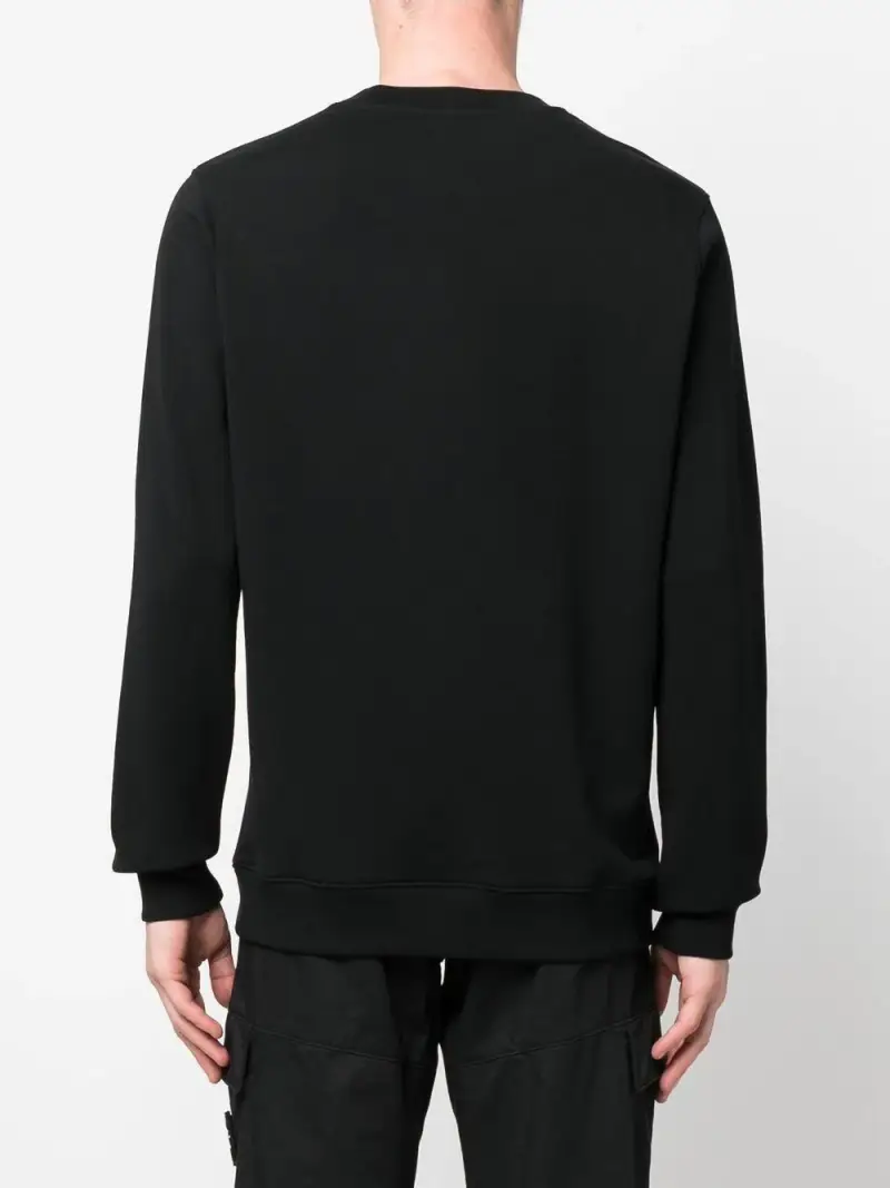 Felpa nero logo petto miniatura 3